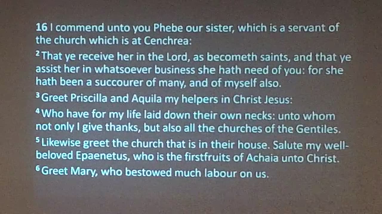 Understanding Basic Truths of the Faith (Romans 16) 10/27/24