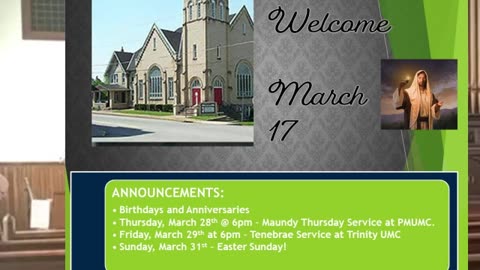 March 17th 2023 Point Marion United Methodist Church