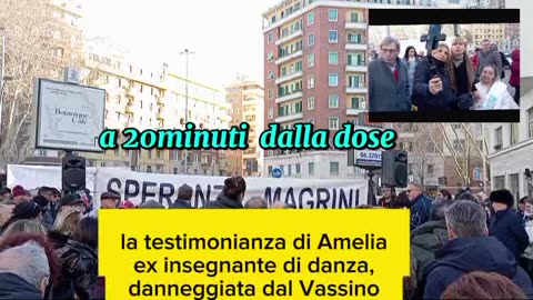 Amelia danneggiata dal Siero anti €ovid: Manifestazione di Roma 12 01 '24 Comitato Ascoltami