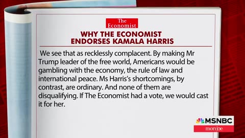 The Economist Warns: Trump’s Risks Are Much Greater Than People Realize Amid Harris Endorsement