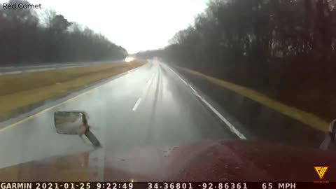 Car spins out going to fast in the rain