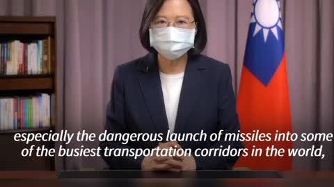 Taiwan's president calls China's military threat 'irresponsible'