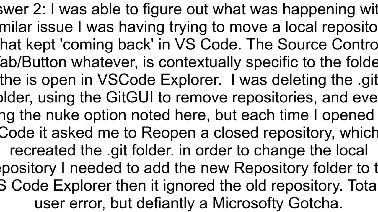 How to remove all traces of an old GitHub repo in Visual Studio Code quotA Git repository was found