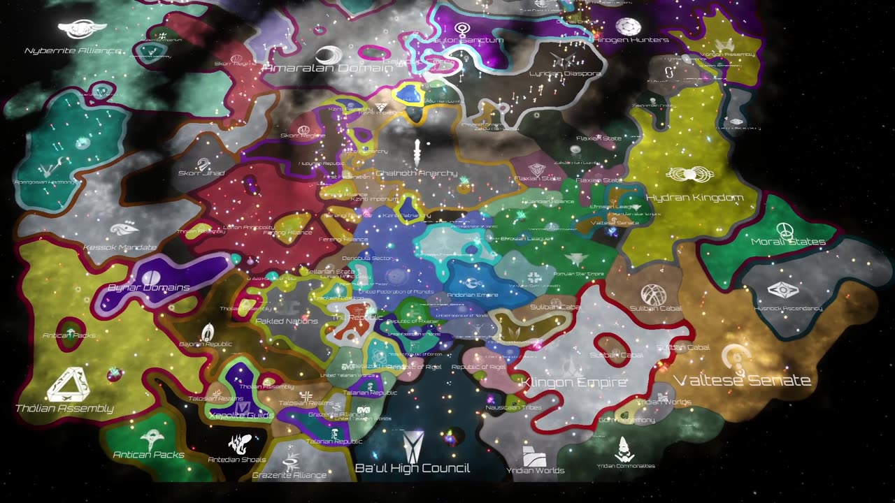 Stellaris: Star Trek New Civilizations Timelapse