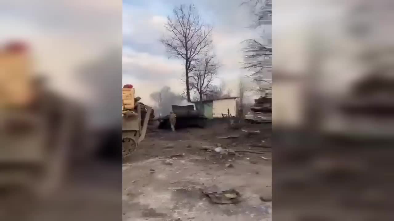 The Ukrainian army destroyed a large number of Russian military vehicles