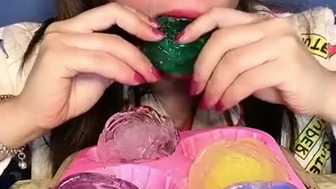 mukbang asmr korean corn dog, tzuyang korean mukbang eating show, peanut butter cookie