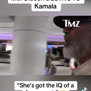 actor Mel Gibson DESTROYS Kamala "She's got the IQ of a fence post."