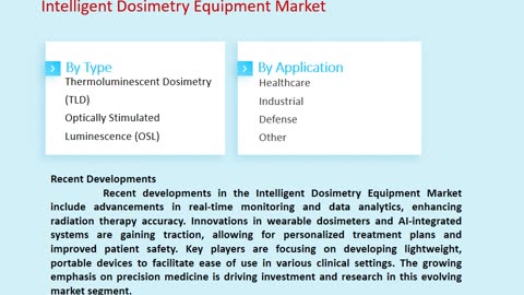 Intelligent Dosimetry Equipment Market: Global Industry Analysis and Forecast 2033 | Market Strides