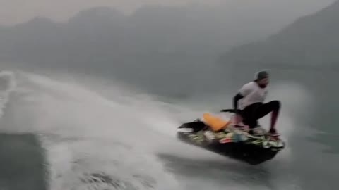 Balancing on the Front of a Jet Ski