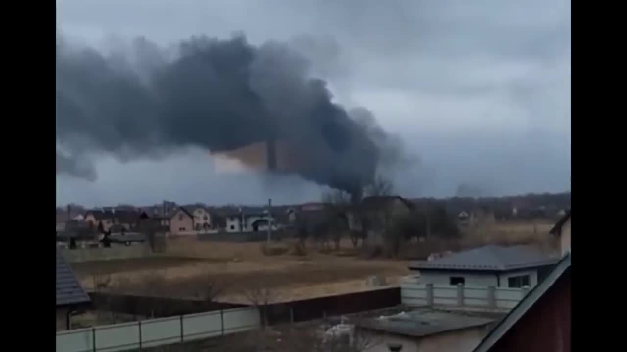 24-02-2022 Shelling of the Ivano-Frankivsk airport. Russia is attacking. Bombing IV