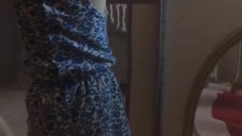 Mila in a cute outfit