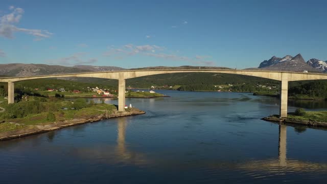 bridge over whirlpools of the maelstrom of saltstraumen nordland norway beautiful