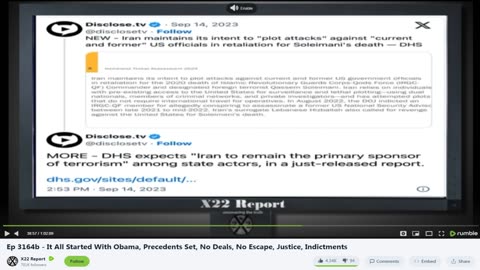 rumble - DHS expects 'Iran to remain the primary sponser of terrorism' among stage actors, in a