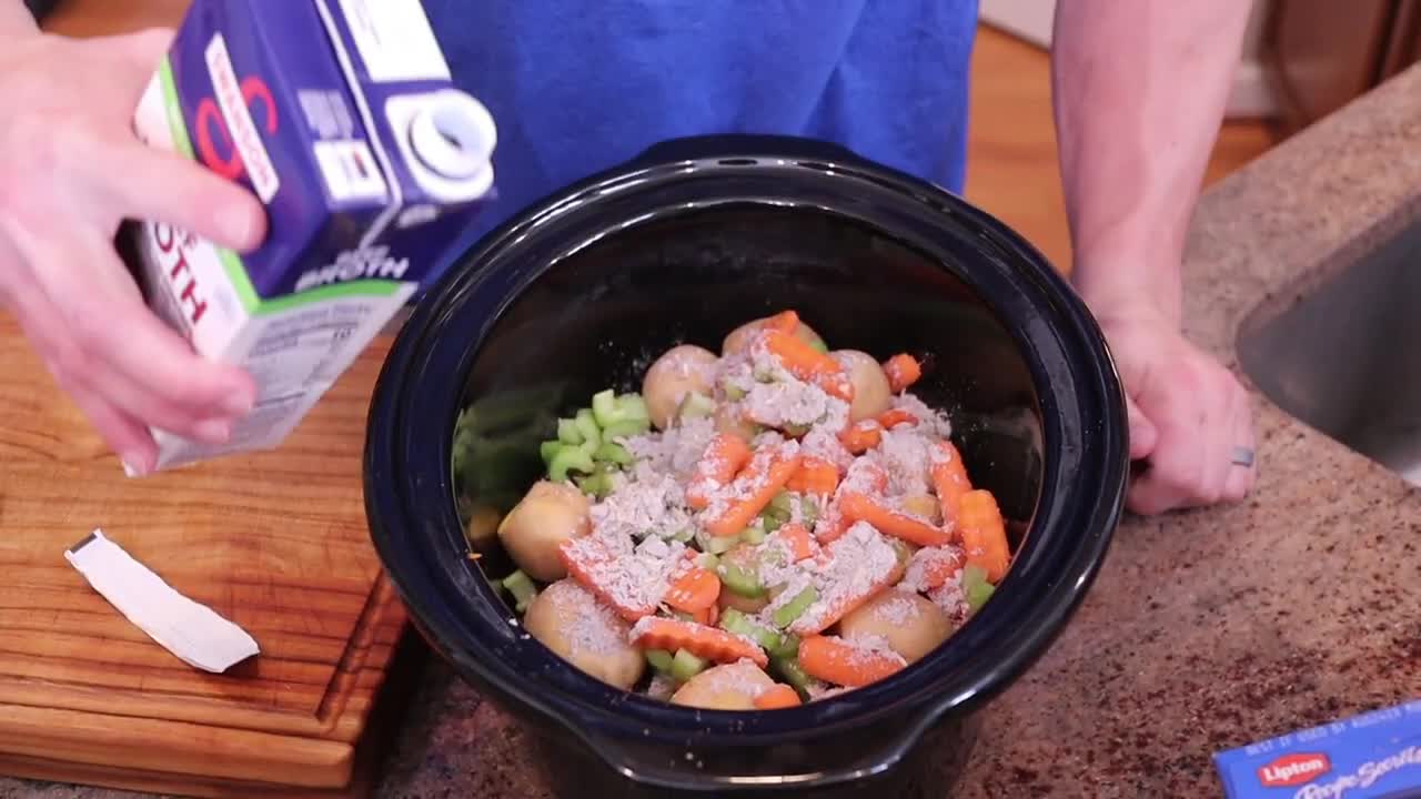 Flavor Packed Crockpot Steak 🥩 _ with added Potatoes and Veggies