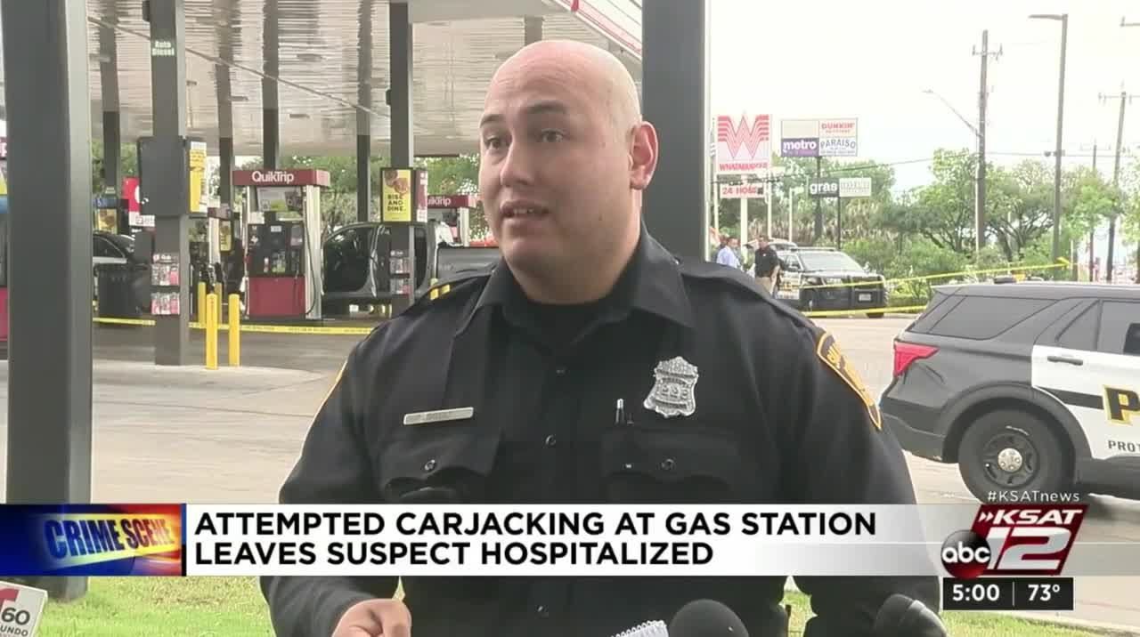 MAN SHOOTS CARJACKER WHO JUMPED IN DRIVER’S SEAT WHILE HE PUMPED GAS