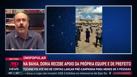 Impopular, Doria passa vergonha na Bahia e é recebido apenas pela própria equipe