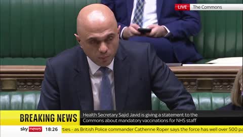 UK Health Secretary Sajid Javid Ends Mandatory Vax