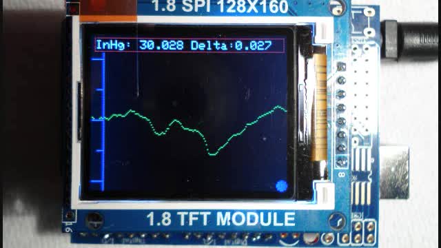 Arduino graphing barometer DIY