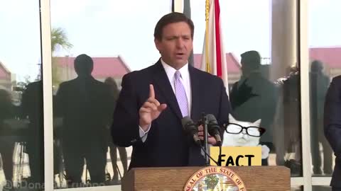 Ron deSantis, Governor of Florida, the corporate media is lying