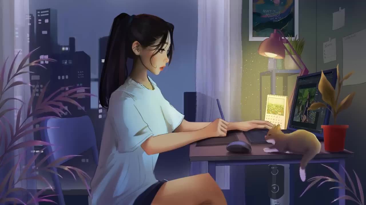 Late Night Vibes ~ Chill vibes 🌙 Study _ relax _ stress relief ~ Lofi hip hop mix