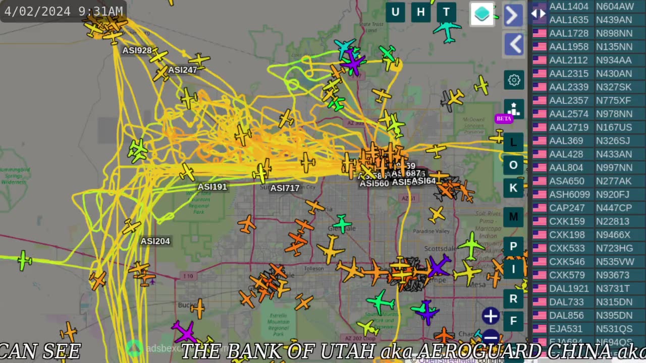 CHINAPAC N4140W over Mormon Mafia Invaded Morristown - April 2nd 2024 - Hola LXJ348