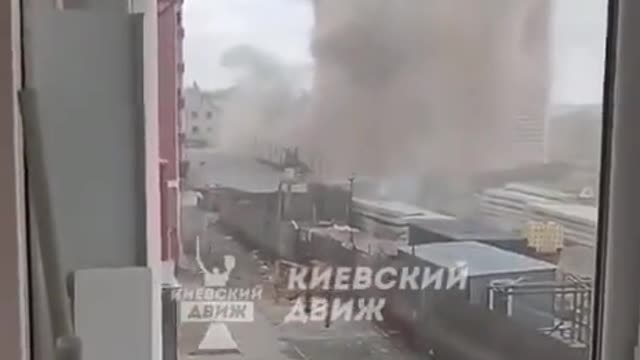 Another footage of the residential building being attacked by the Russian military forces