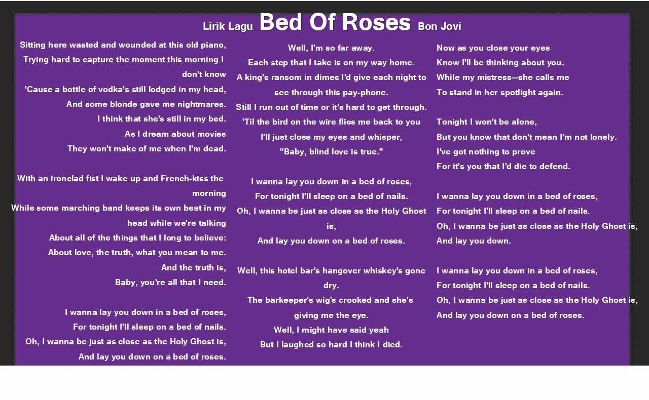 LYRIC SONG Bed Of Roses