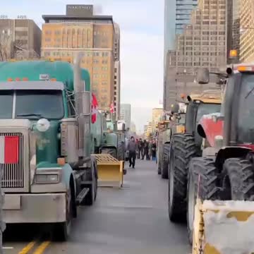 Farmers join the trucker's protest
