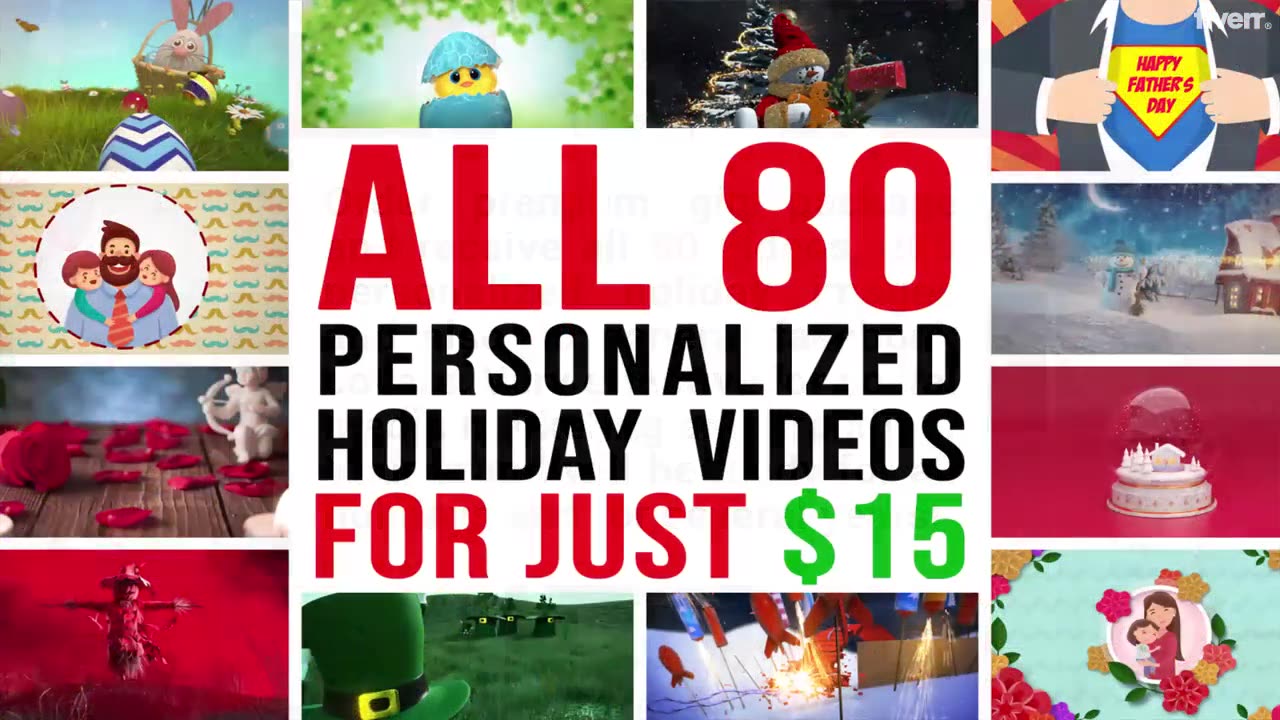 I will make 80 holiday greeting videos like christmas with your logo