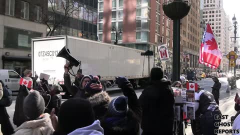 2/15/2022: NYC stands with Canada rally outside of the Canadian Embassy.