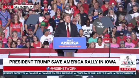 President Trump save America rally in IOWA