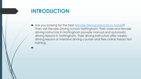 Get The Best Female Driving Instructor in Arnold.