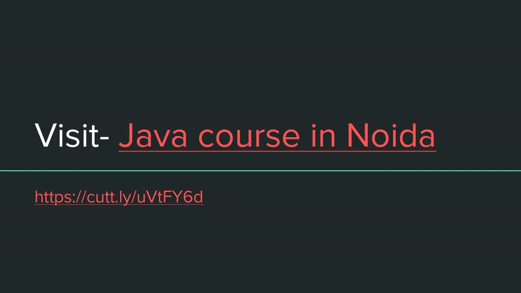 Java course in Noida