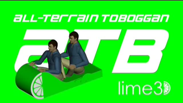 lime3D All-terrain Toboggan