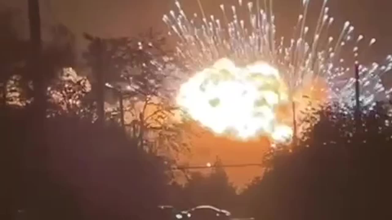 🔥💥 In the Tikhoretsk district in Russia, ammunition depot exploded as a result of UAV strike!