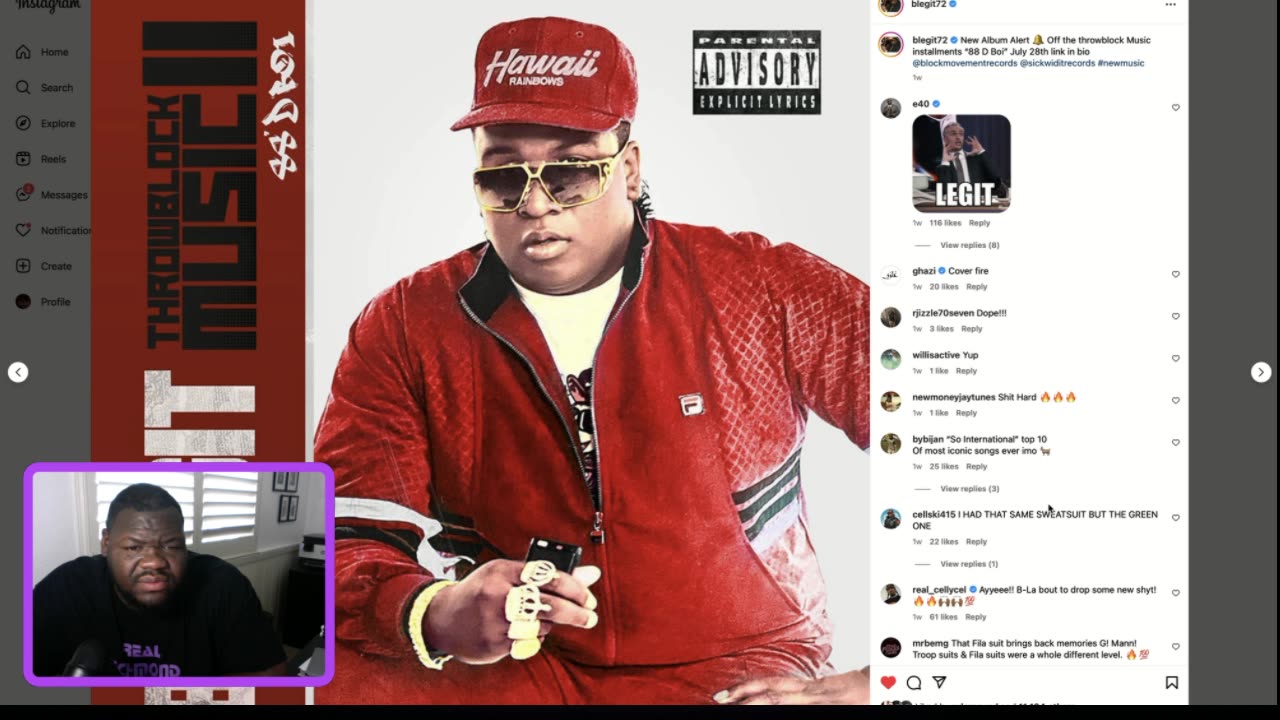 B legit "Throwback Music 88' D Boi" full album stream and reaction