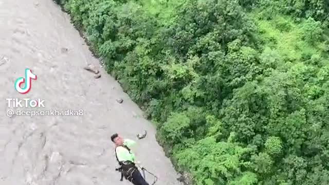 Bungee jumping in Nepal pokhara / Beautiful place to visit #nepal #visitnepal #pokhara