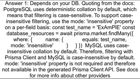 How can I query a string in a non case sensitive way