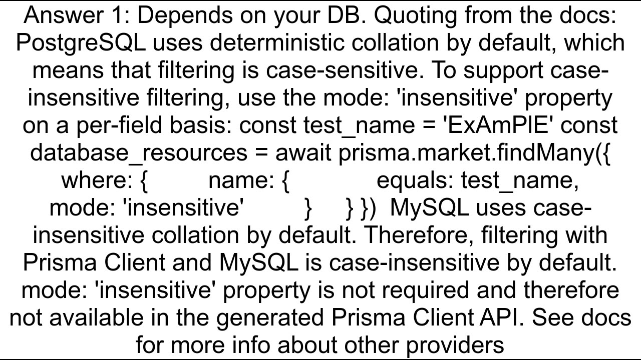 How can I query a string in a non case sensitive way