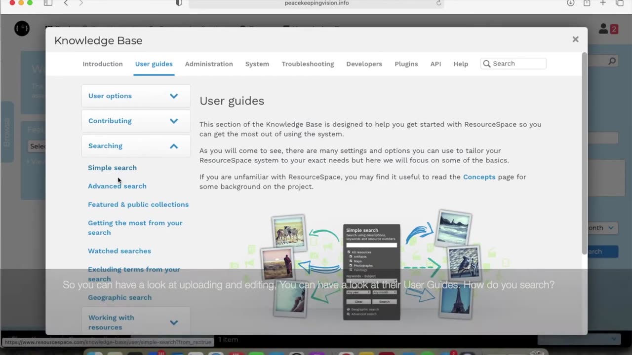 Knowledge Base Tutorial in ResourceSpace