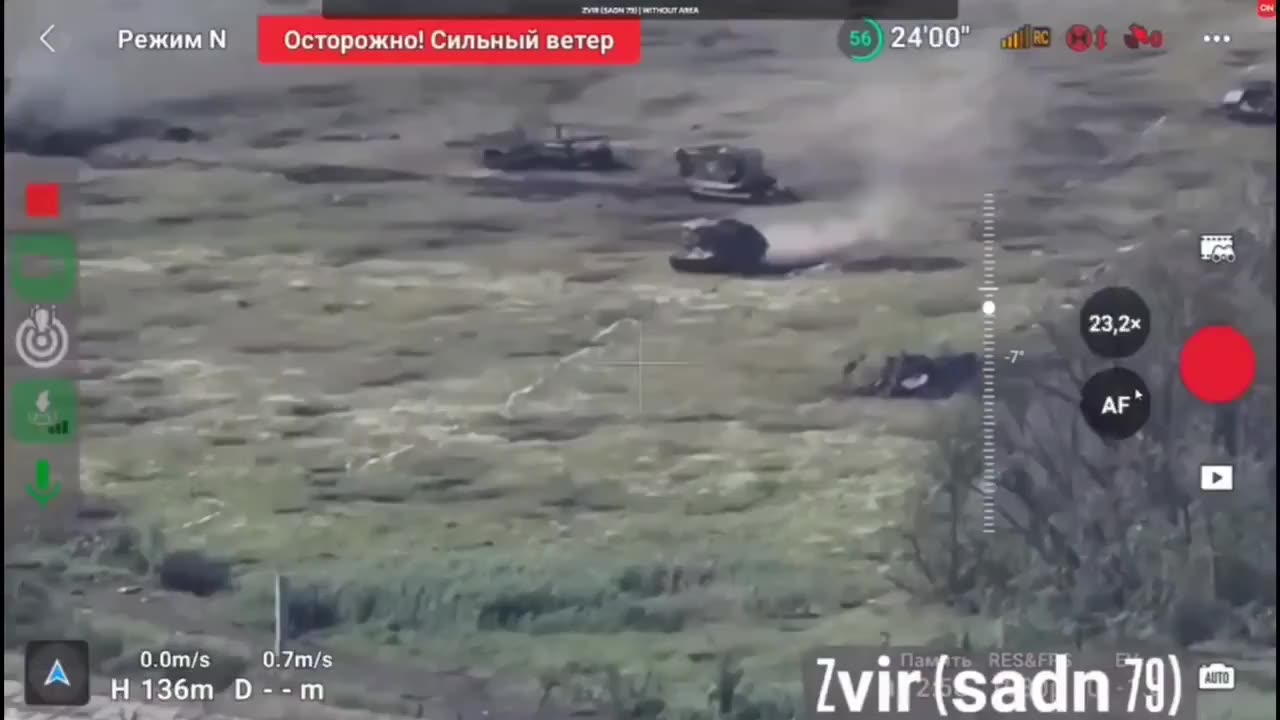 During the assault of paratroopers on the positions of a Russian tank on the