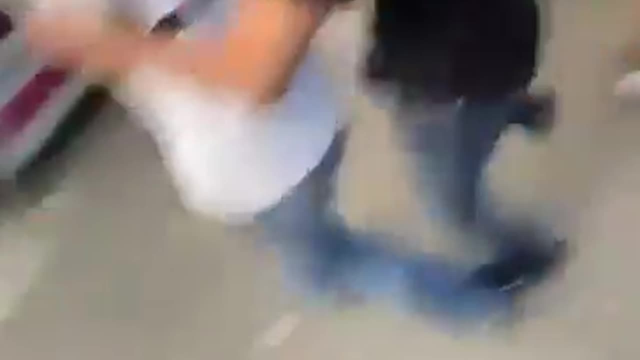 Immigrants beat a German boy who is waiting for the bus.