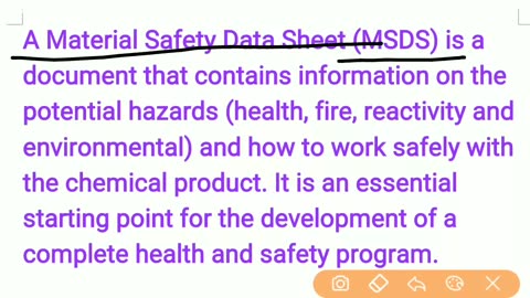 11MSDS _ What is msds in hindi _ material safety data sheet _ safety data sheet _ #safetymgmtstydy