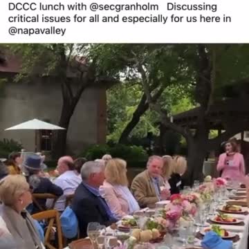 Pelosi Holds Chichi Napa Brunch as Afghanistan Burns - Only Servants Wear Masks