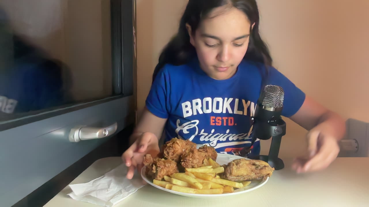 Fried Chicken and fries mukbang | ASMR