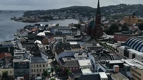 Video from on top of Arendal's approximately $10million glass elevator