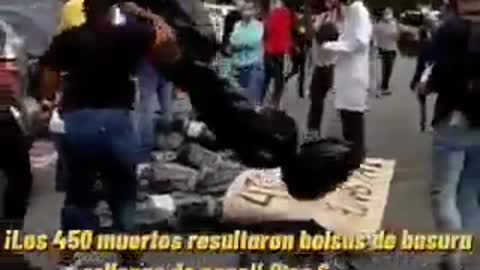 No eran cadáveres, eran bolsas de basura para fingir muertes.