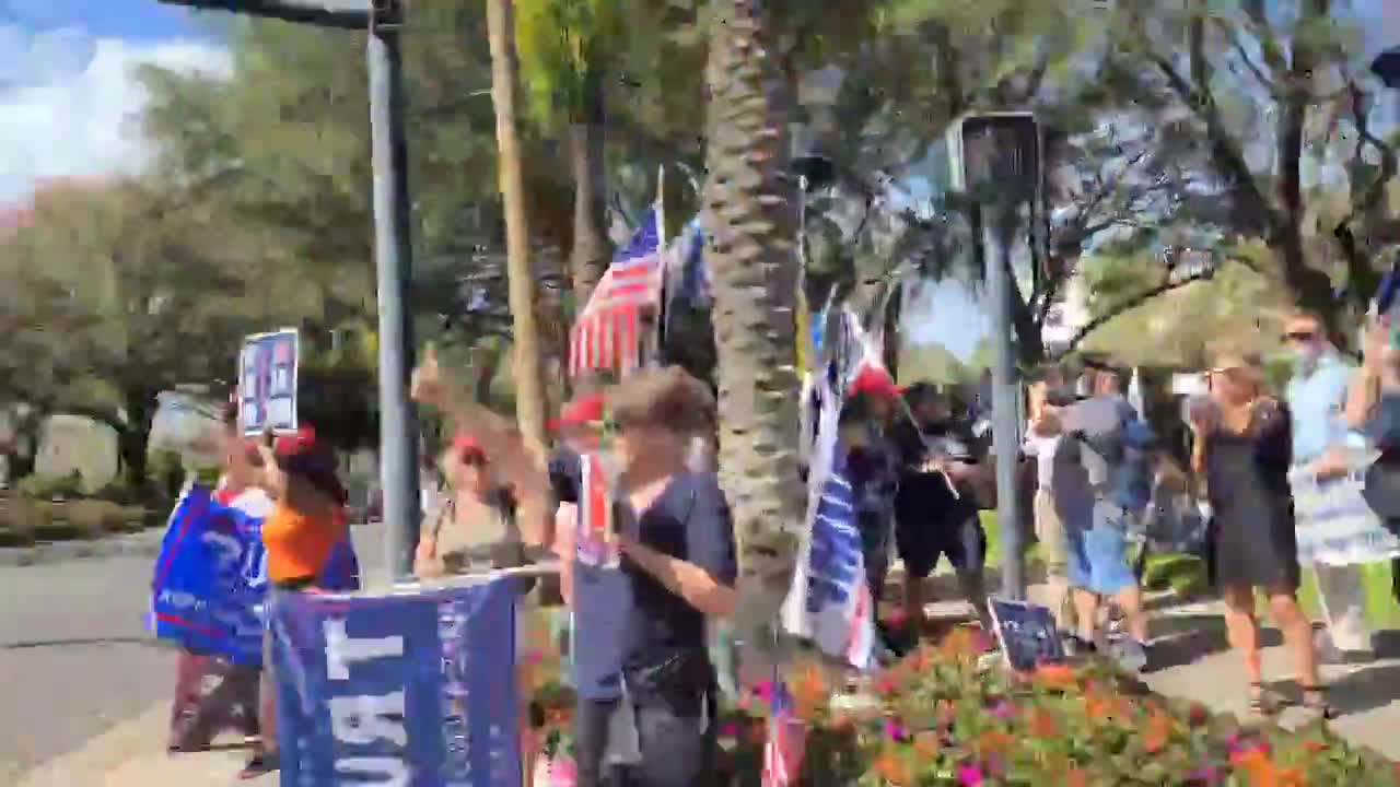 "MASSIVE" Crowds Outside To Welcome President Trump At CPAC