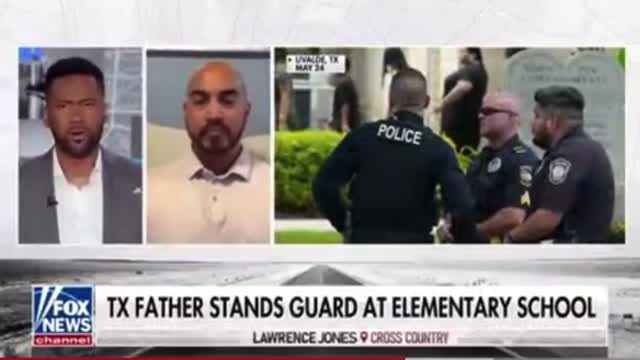 Texas father who stood guard at elementary school speaks out