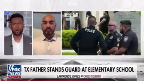 Texas father who stood guard at elementary school speaks out